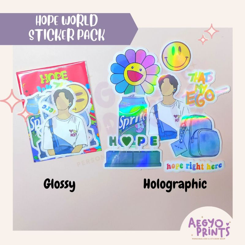 AEGYOPRINTS | JHOPE HOPE WORLD WATERPROOF STICKER PACK (7PCS/SET)