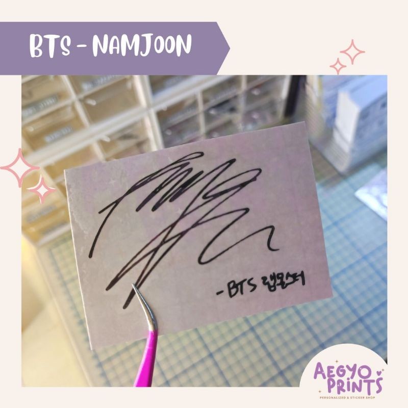 BANGTAN MEMBER SIGNATURE - FAN-MADE DECAL STICKER by Aegyoprints