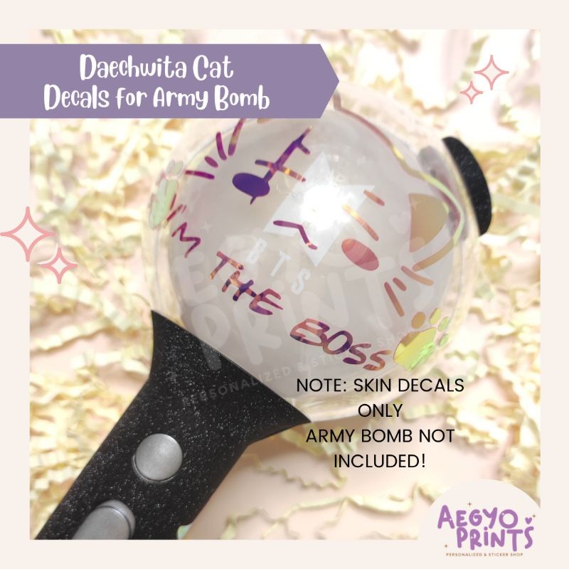 DAECHWITA CAT - I'M THE BOSS - DAECHWITA HANGUL DECAL STICKE FOR ARMY BOMB | Aegyoprints