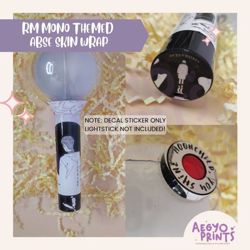 ABSE - RM MONO THEMED Army Bomb Skin Wrap by Aegyoprints