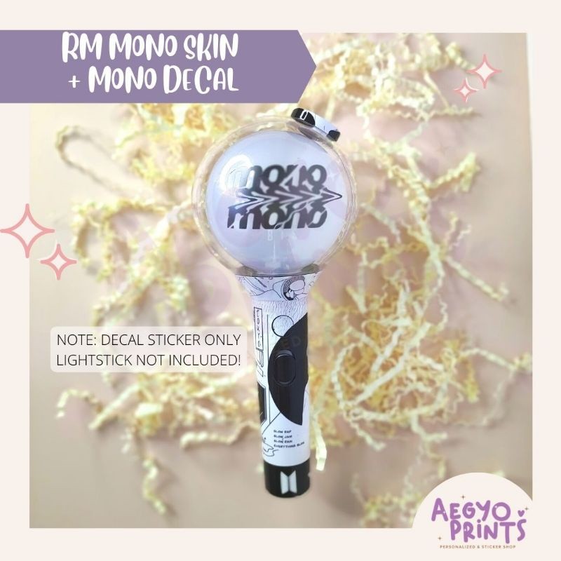 ABSE - RM MONO THEMED Army Bomb Skin Wrap by Aegyoprints