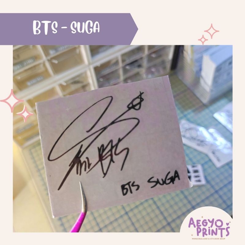 BANGTAN MEMBER SIGNATURE - FAN-MADE DECAL STICKER by Aegyoprints