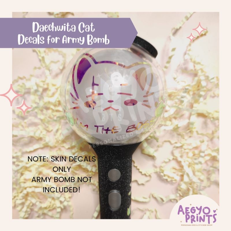 DAECHWITA CAT - I'M THE BOSS - DAECHWITA HANGUL DECAL STICKE FOR ARMY BOMB | Aegyoprints