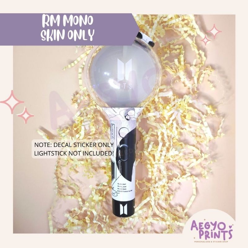 ABSE - RM MONO THEMED Army Bomb Skin Wrap by Aegyoprints