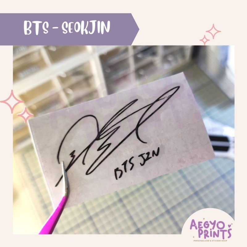 BANGTAN MEMBER SIGNATURE - FAN-MADE DECAL STICKER by Aegyoprints