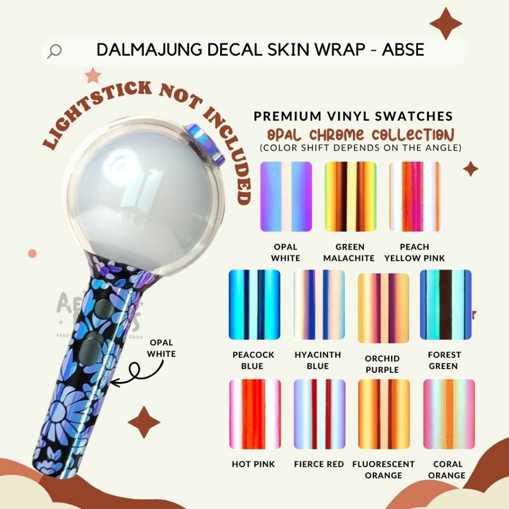 Opal Holographic | Dalmajung Decal Skin Wrap for ABSE Suga DDay Mic Inspired