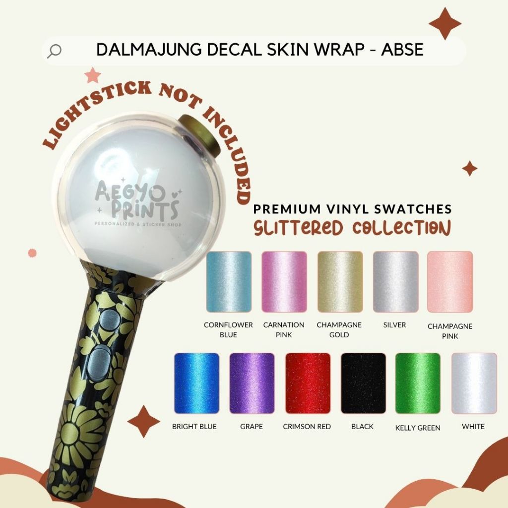Glittered | Dalmajung Decal Skin Wrap for ABSE Suga DDay Mic Inspired