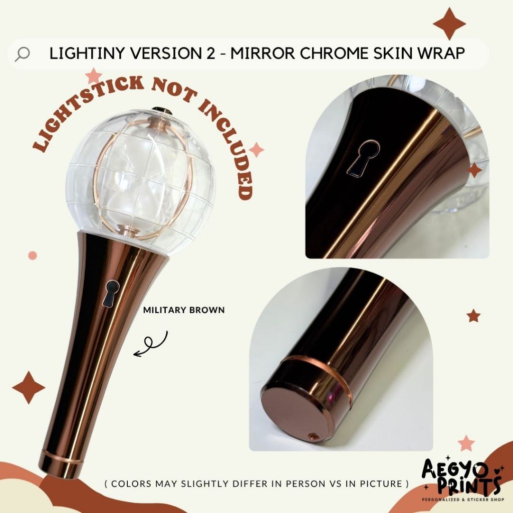 ATEEZ LIGHTINY V2 - MIRROR CHROME SKIN WRAP Decal Sticker by Aegyoprints