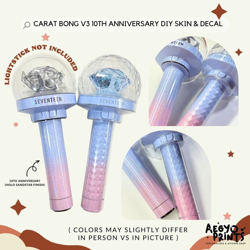 CARAT BONG V3 10TH ANNIVERSARY DIY SKIN & DECAL | fan-made by aegyoprints