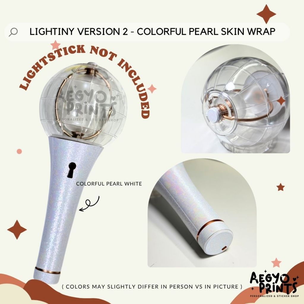 ATEEZ LIGHTINY V2 - COLORFUL PEARL SKIN WRAP Decal Sticker by Aegyoprints