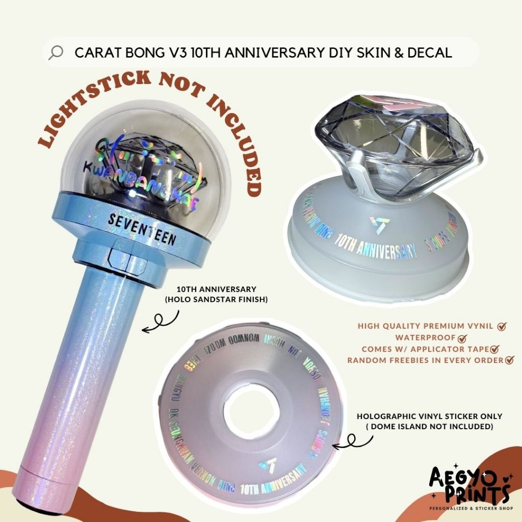 CARAT BONG V3 10TH ANNIVERSARY DIY SKIN & DECAL | fan-made by aegyoprints