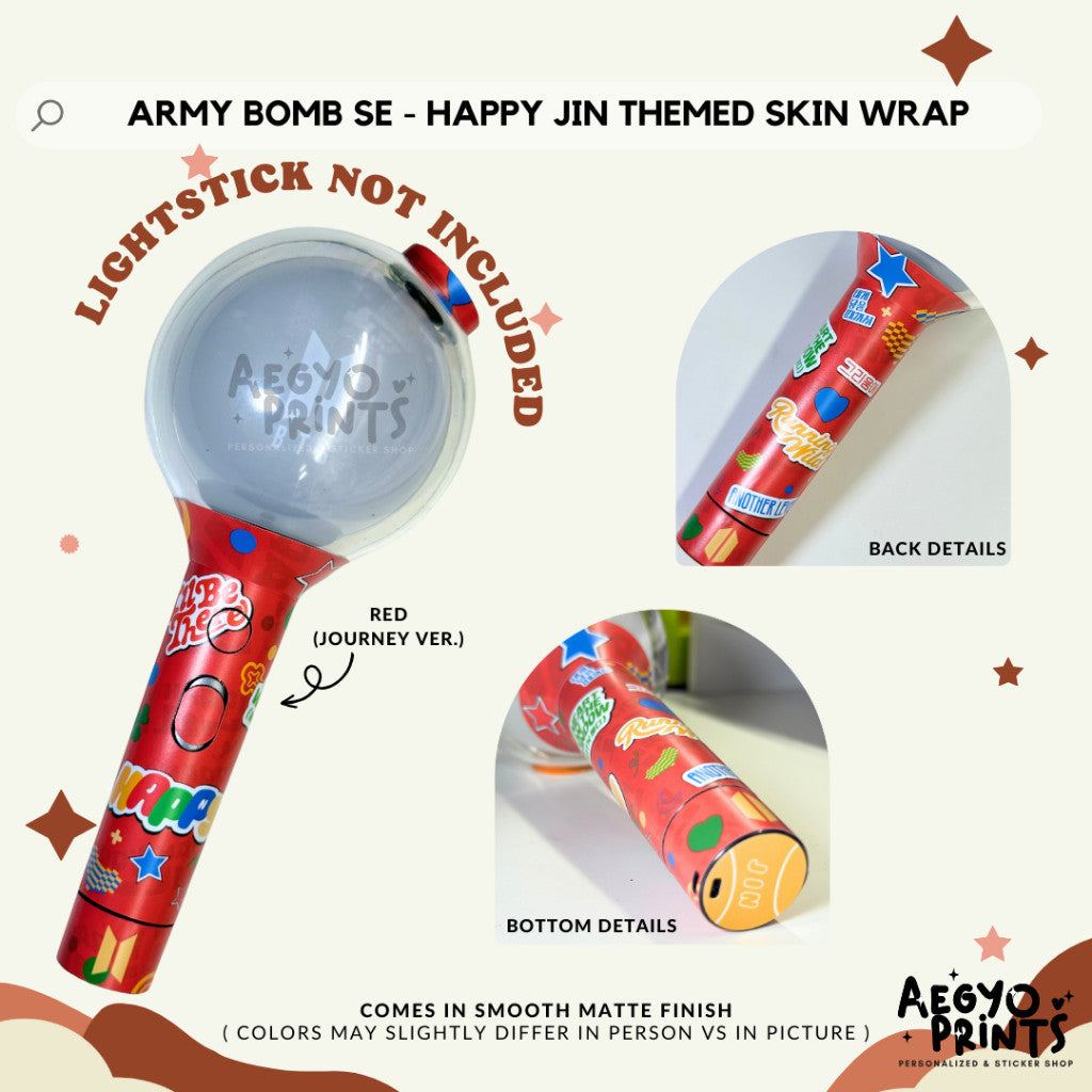 ABSE - Happy Jin Tracklist Fan-made Army Bomb Skin Wrap by Aegyoprints