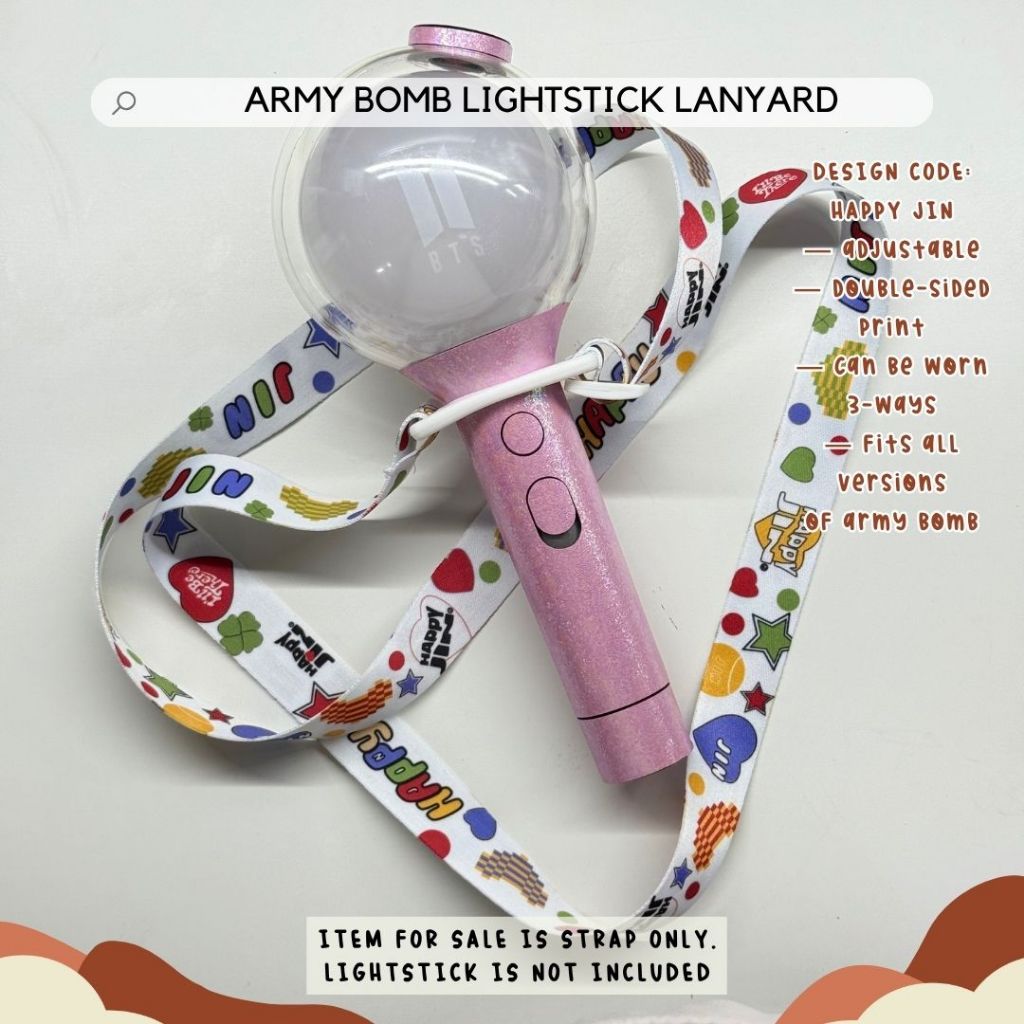 BANGTAN FAN-MADE LIGHTSTICK LANYARD FOR ARMY BOMB | AEGYOPRINTS