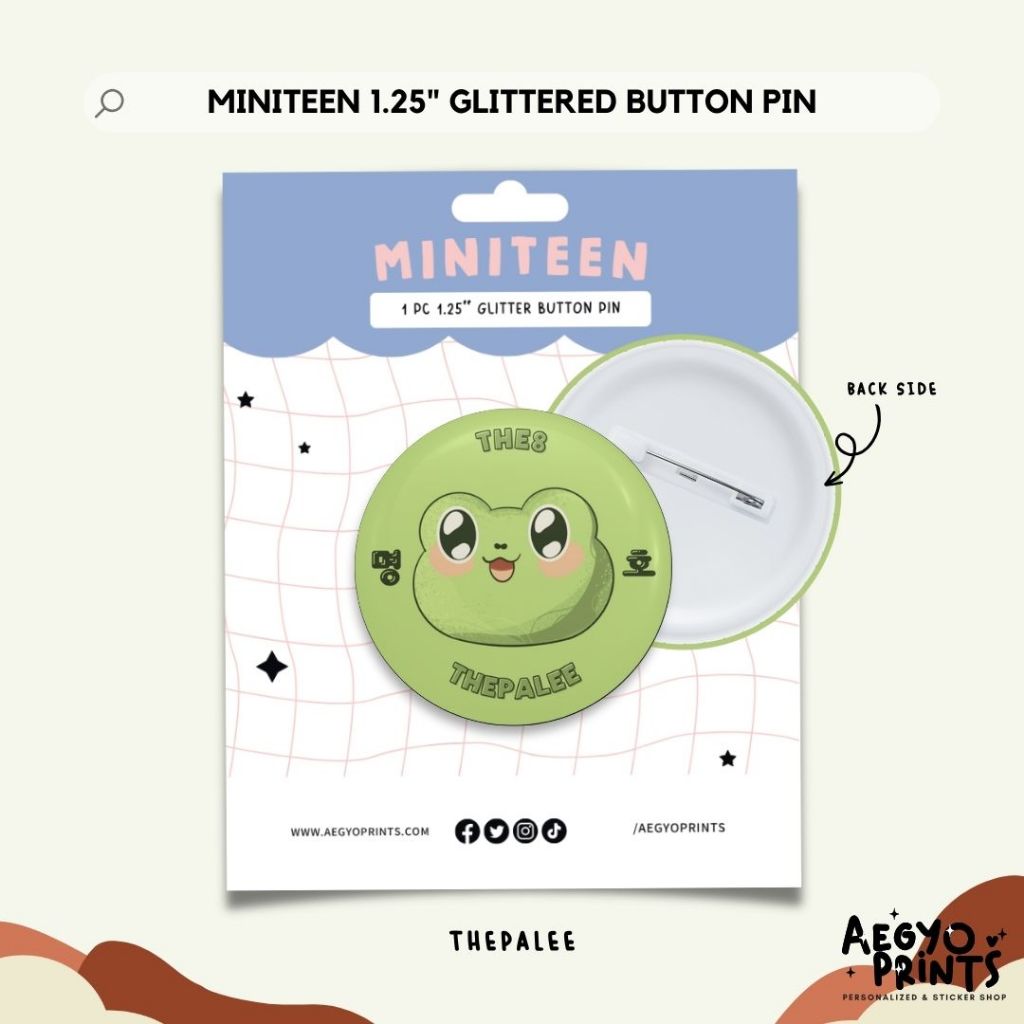 MINITEEN | Seventeen Fan-made Glitter Button Pins by Aegyoprints