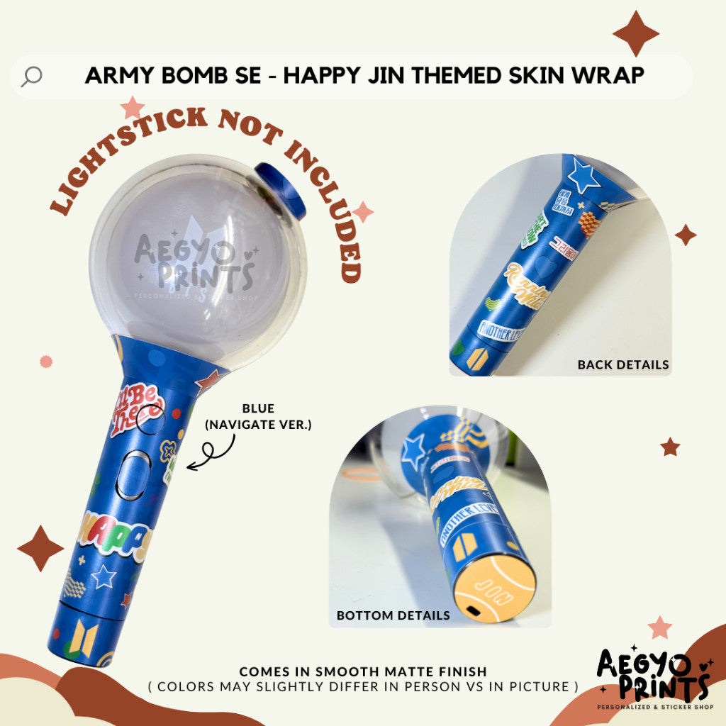 ABSE - Happy Jin Tracklist Fan-made Army Bomb Skin Wrap by Aegyoprints