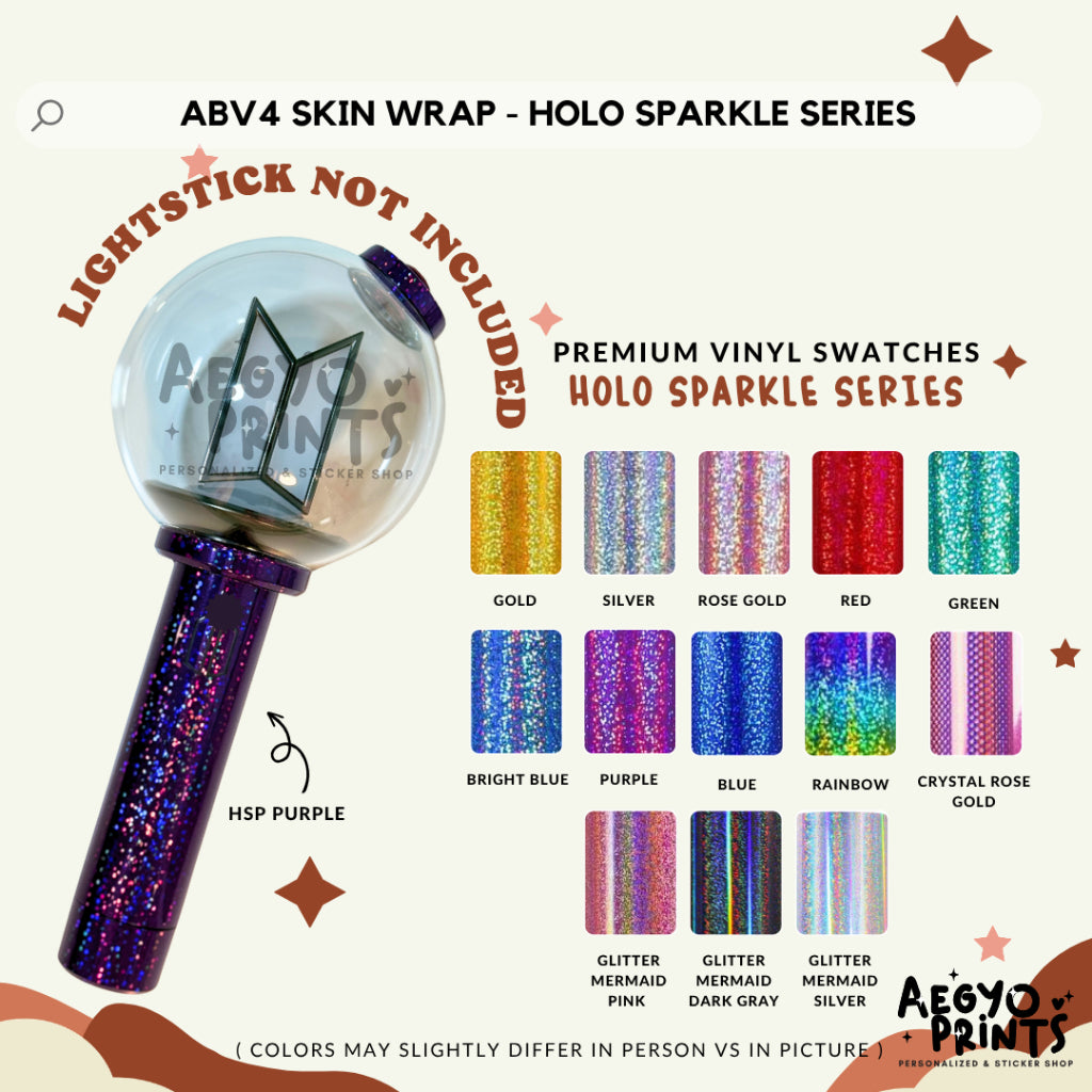 ABV4 - HOLO SPARKLE SERIES FAN-MADE Army Bomb V4 Skin Wrap | Aegyoprints (sticker decals only)