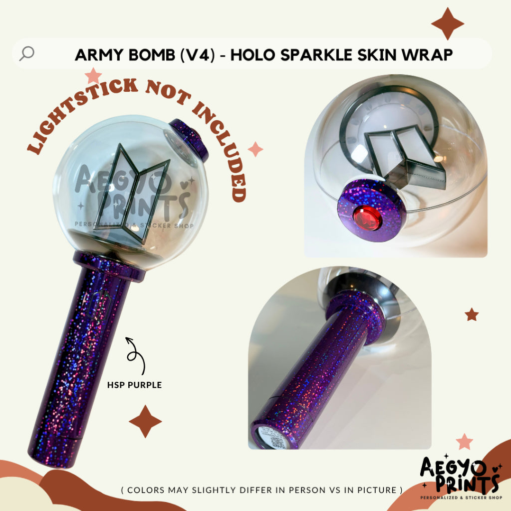 ABV4 - HOLO SPARKLE SERIES FAN-MADE Army Bomb V4 Skin Wrap | Aegyoprints (sticker decals only)