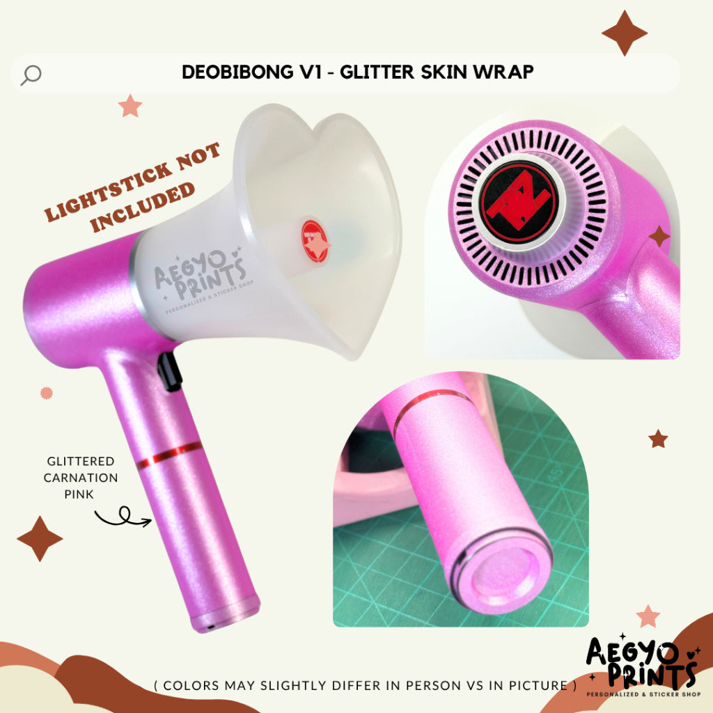 DEOBIBONG V1 - GLITTERED SKIN WRAP FOR THE BOYZ LIGHTSTICK | Aegyoprints