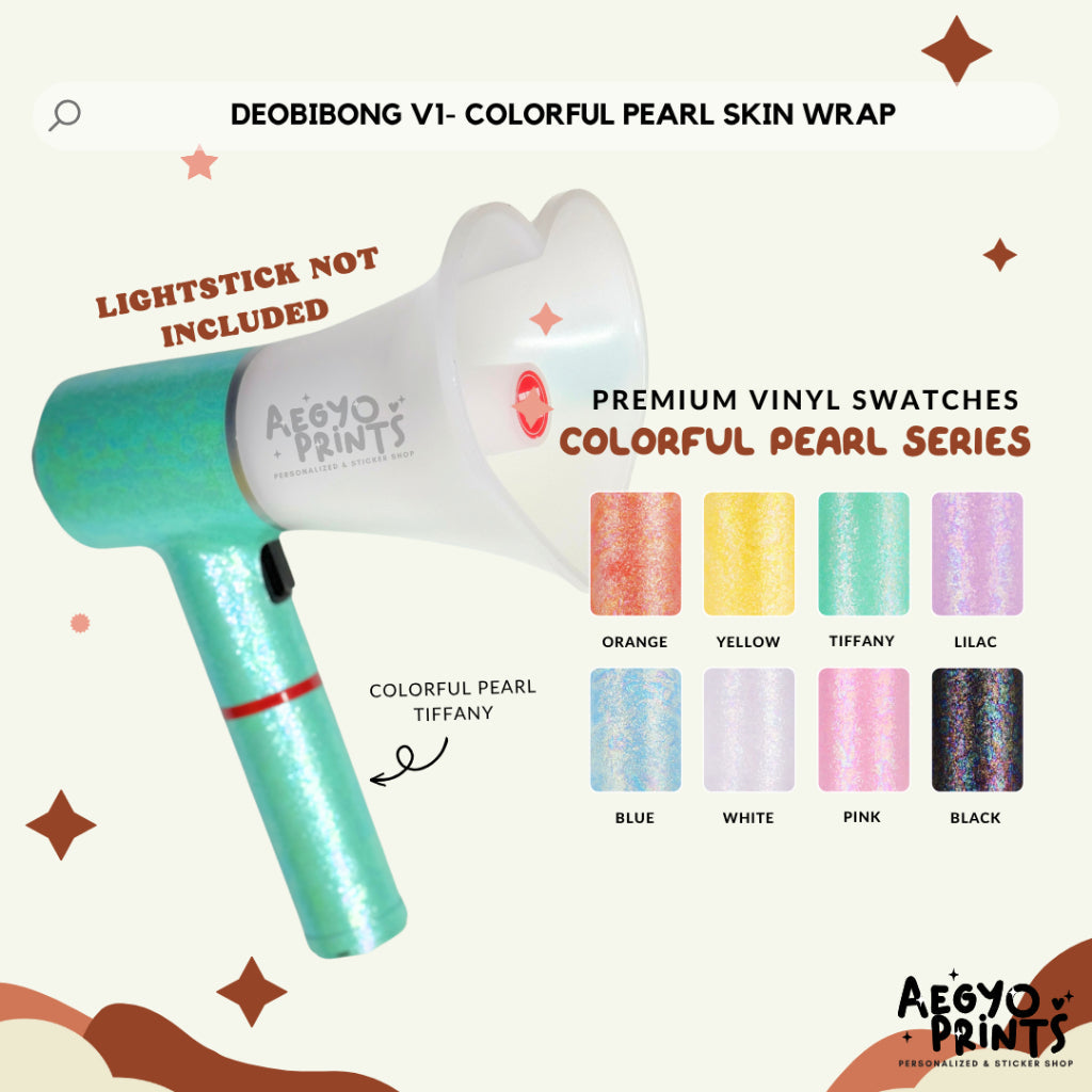 DEOBIBONG V1 - COLORFUL PEARL SKIN WRAP FOR THE BOYZ LIGHTSTICK | Aegyoprints