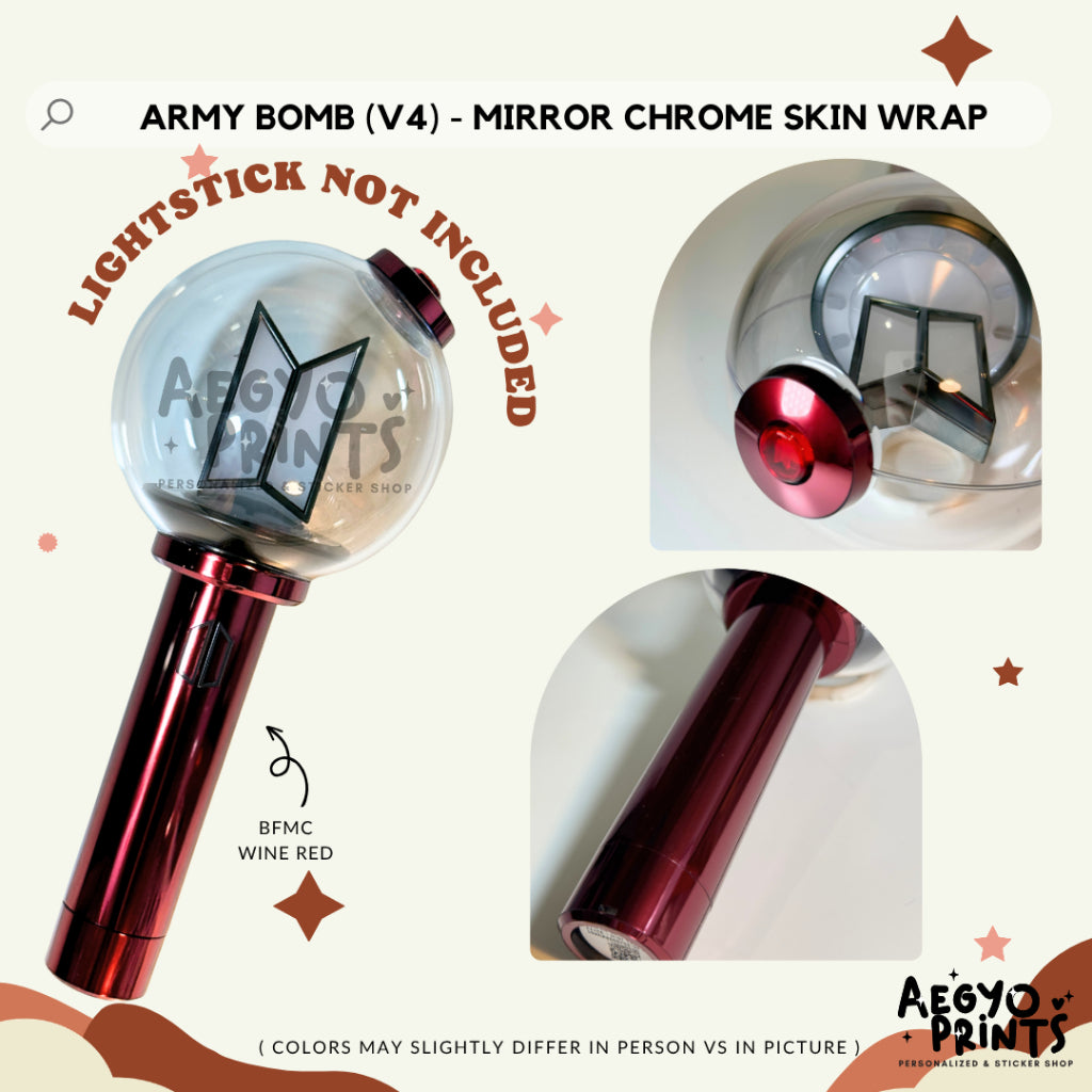 ABV4 - MIRROR CHROME SERIES FAN-MADE Army Bomb V4 Skin Wrap | Aegyoprints (sticker decals only)