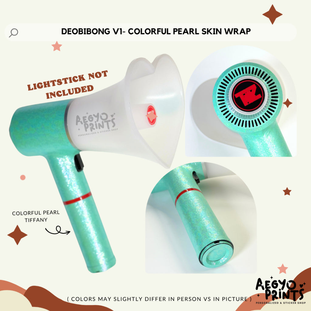 DEOBIBONG V1 - COLORFUL PEARL SKIN WRAP FOR THE BOYZ LIGHTSTICK | Aegyoprints