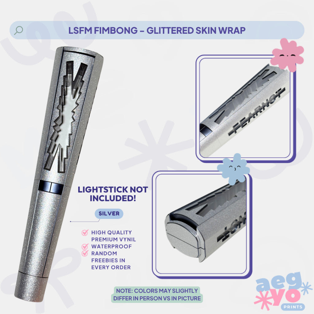 LSFM FIMBONG - GLITTER SERIES Fan-made Lightstick Skin Wrap | Aegyoprints