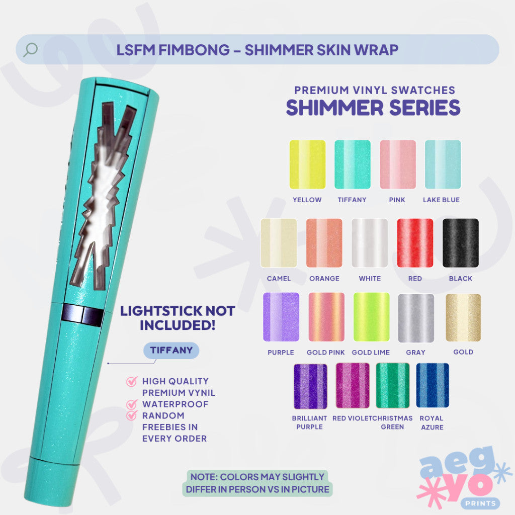 LSFM FIMBONG - SHIMMER SERIES Fan-made Lightstick Skin Wrap | Aegyoprints