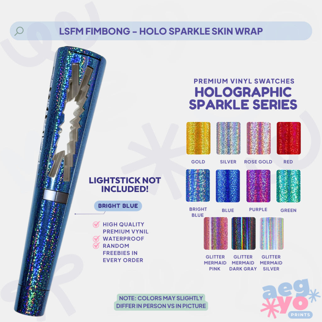 LSFM FIMBONG - HOLO SPARKLE SERIES Fan-made Lightstick Skin Wrap | Aegyoprints