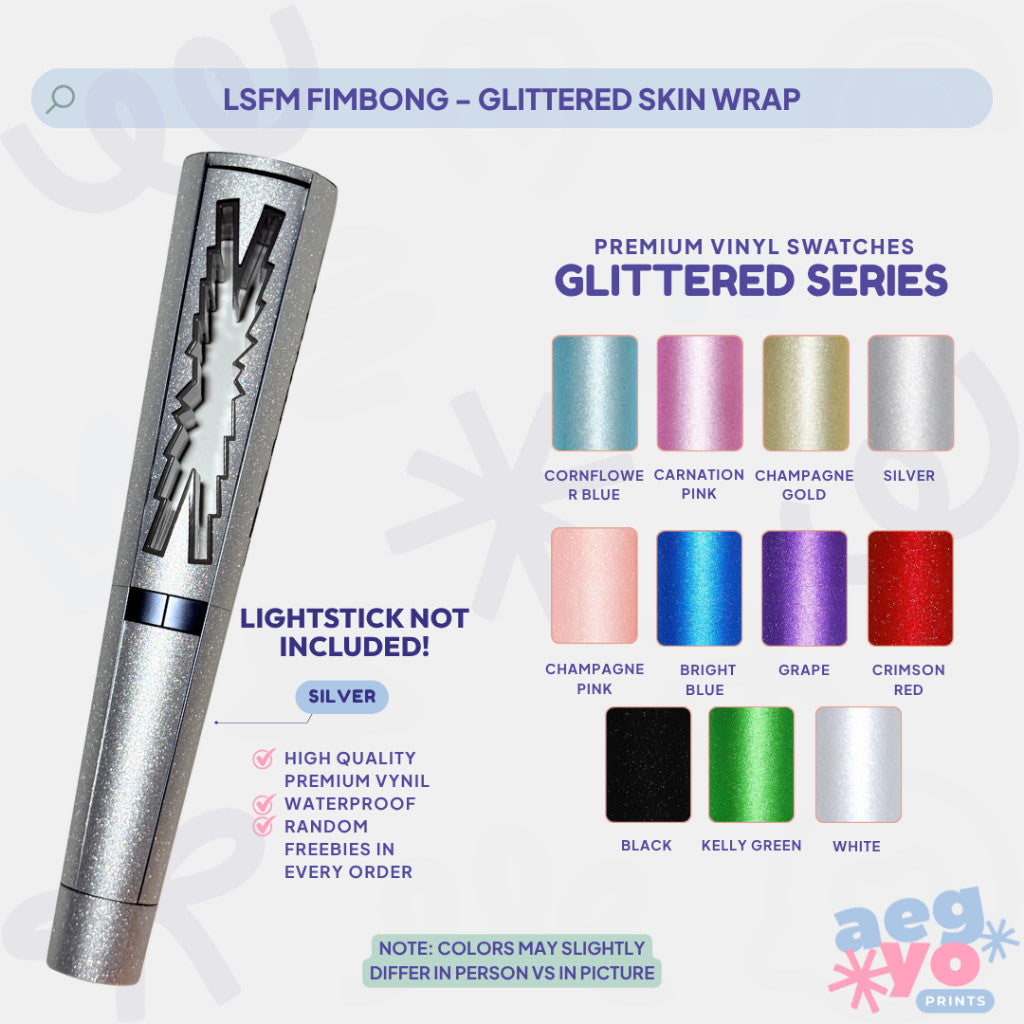 LSFM FIMBONG - GLITTER SERIES Fan-made Lightstick Skin Wrap | Aegyoprints