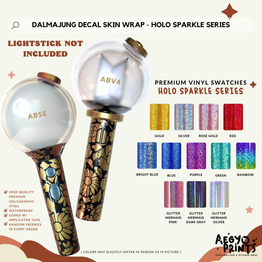 SPARKLE | Dalmajung Decal Army Bomb Skin Wrap for ABSE Suga DDay Mic Inspired