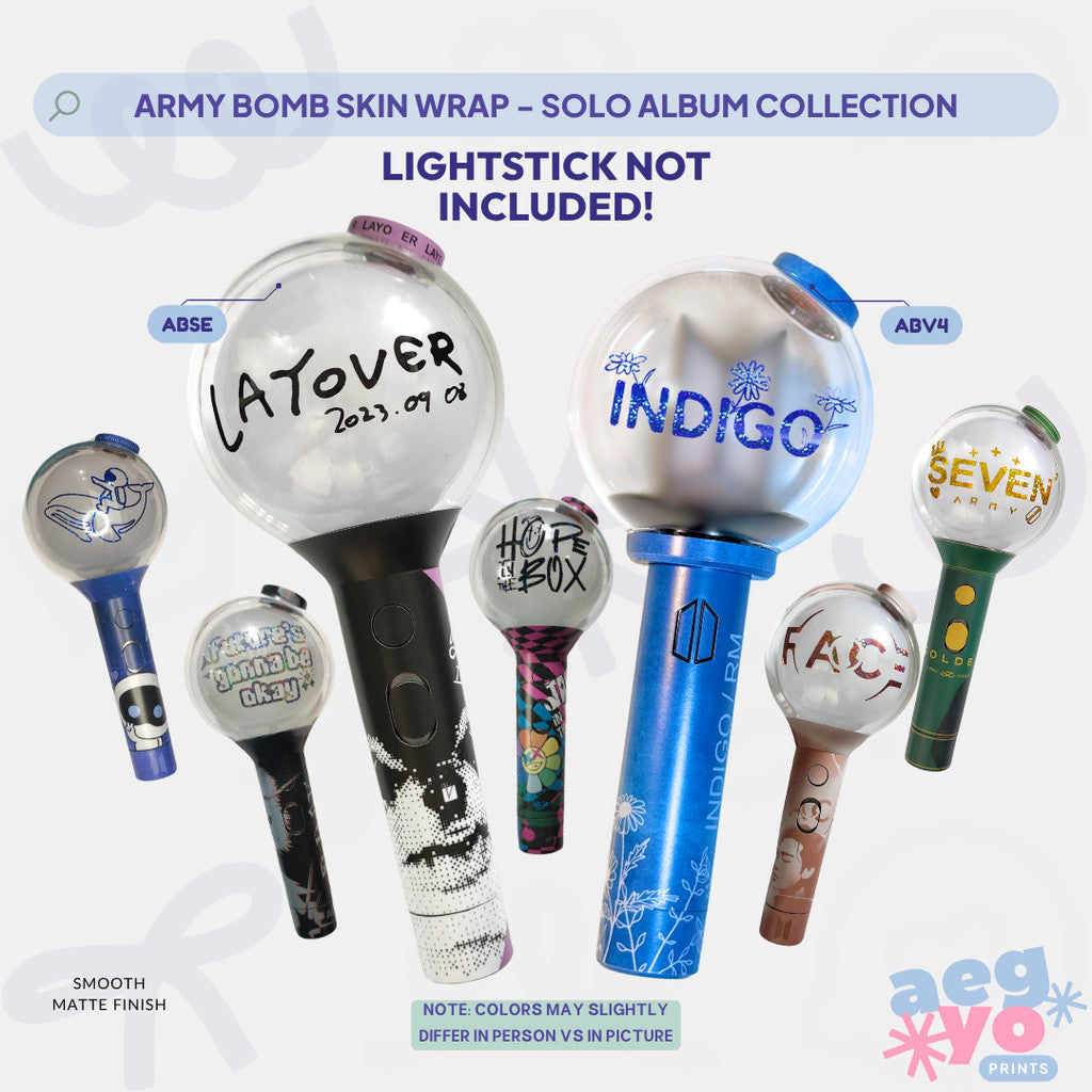 BANGTAN SOLO ALBUM INSPIRED - FAN-MADE Army Bomb Skin Wrap FOR ABSE & ABV4 |BY AEGYOPRINTS