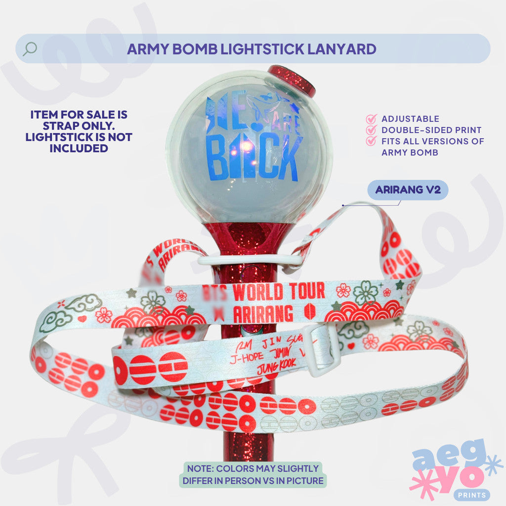 BANGTAN FAN-MADE LIGHTSTICK LANYARD FOR ARMY BOMB | AEGYOPRINTS