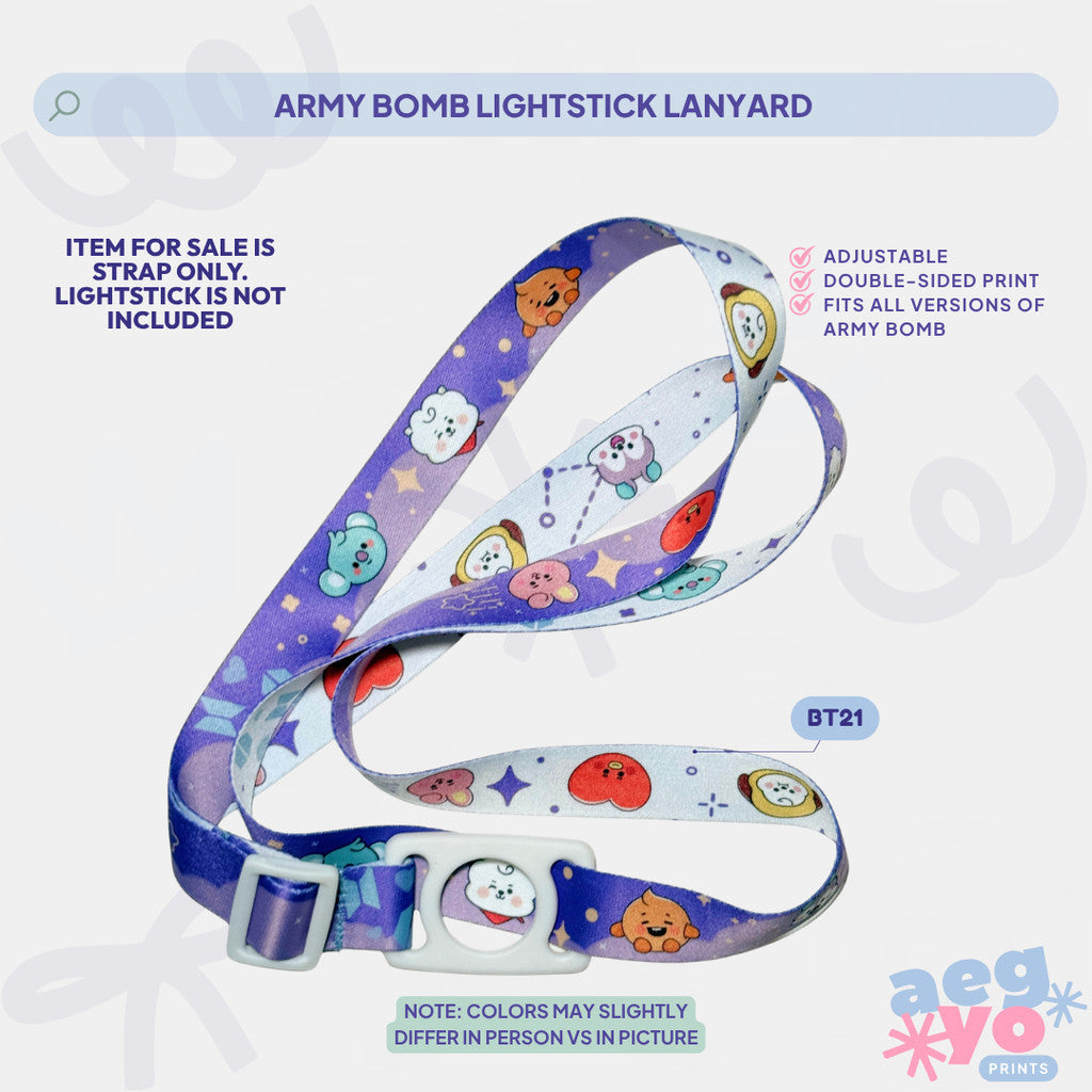 BANGTAN FAN-MADE LIGHTSTICK LANYARD FOR ARMY BOMB | AEGYOPRINTS