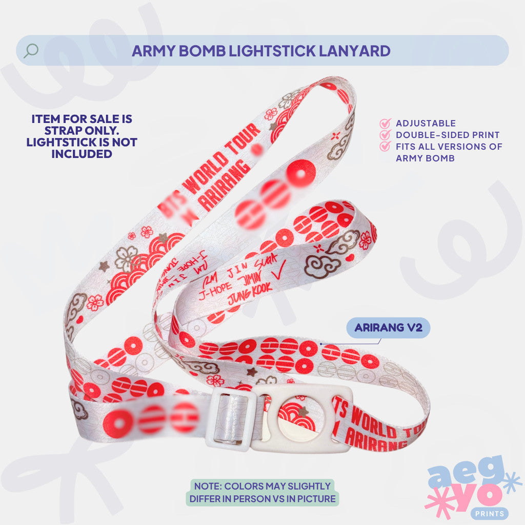 BANGTAN FAN-MADE LIGHTSTICK LANYARD FOR ARMY BOMB | AEGYOPRINTS