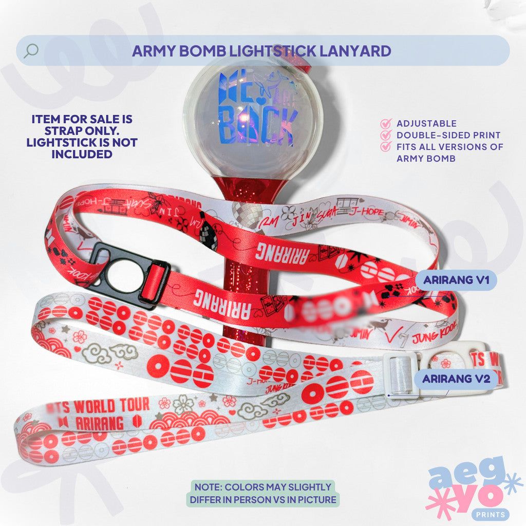 BANGTAN FAN-MADE LIGHTSTICK LANYARD FOR ARMY BOMB | AEGYOPRINTS