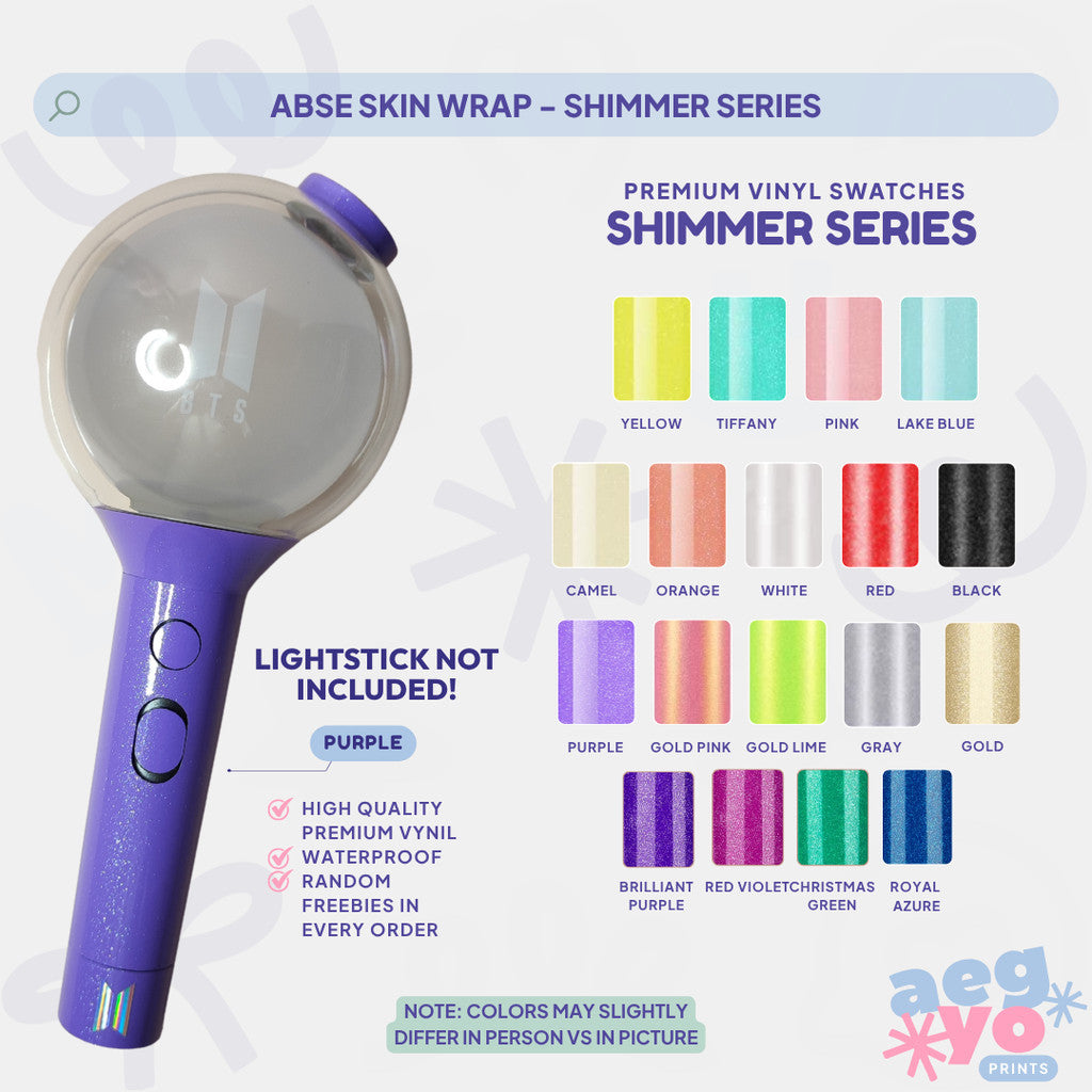 ABSE - SHIMMER SERIES FAN-MADE Army Bomb Skin Wrap | Aegyoprints (sticker decals only)
