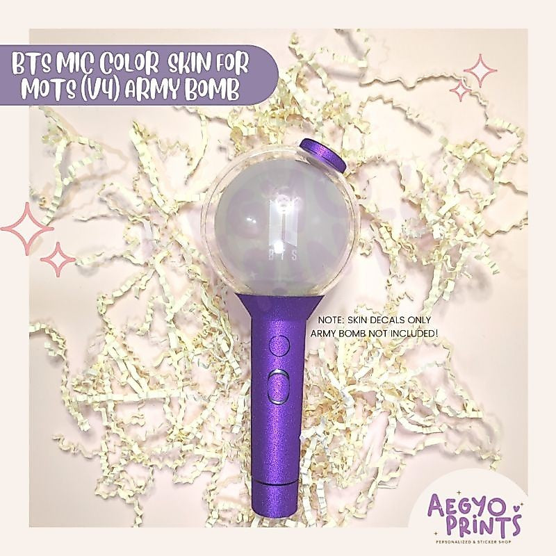 ABSE - GLITTERED SERIES FAN-MADE Army Bomb Skin Wrap | Aegyoprints (sticker decals only)