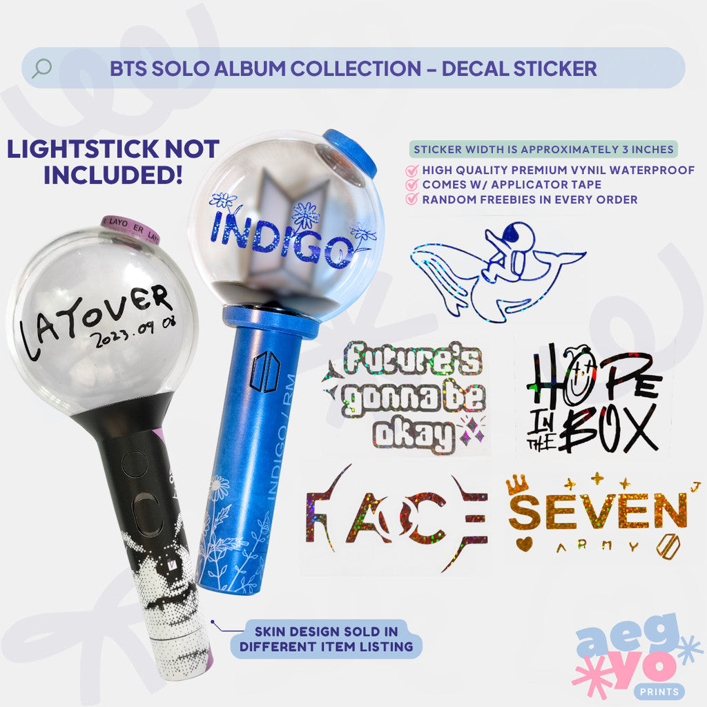 BANGTAN SOLO INSPIRED - HOLOGRAPHIC FAN-MADE DECAL STICKER | AegyoPrints