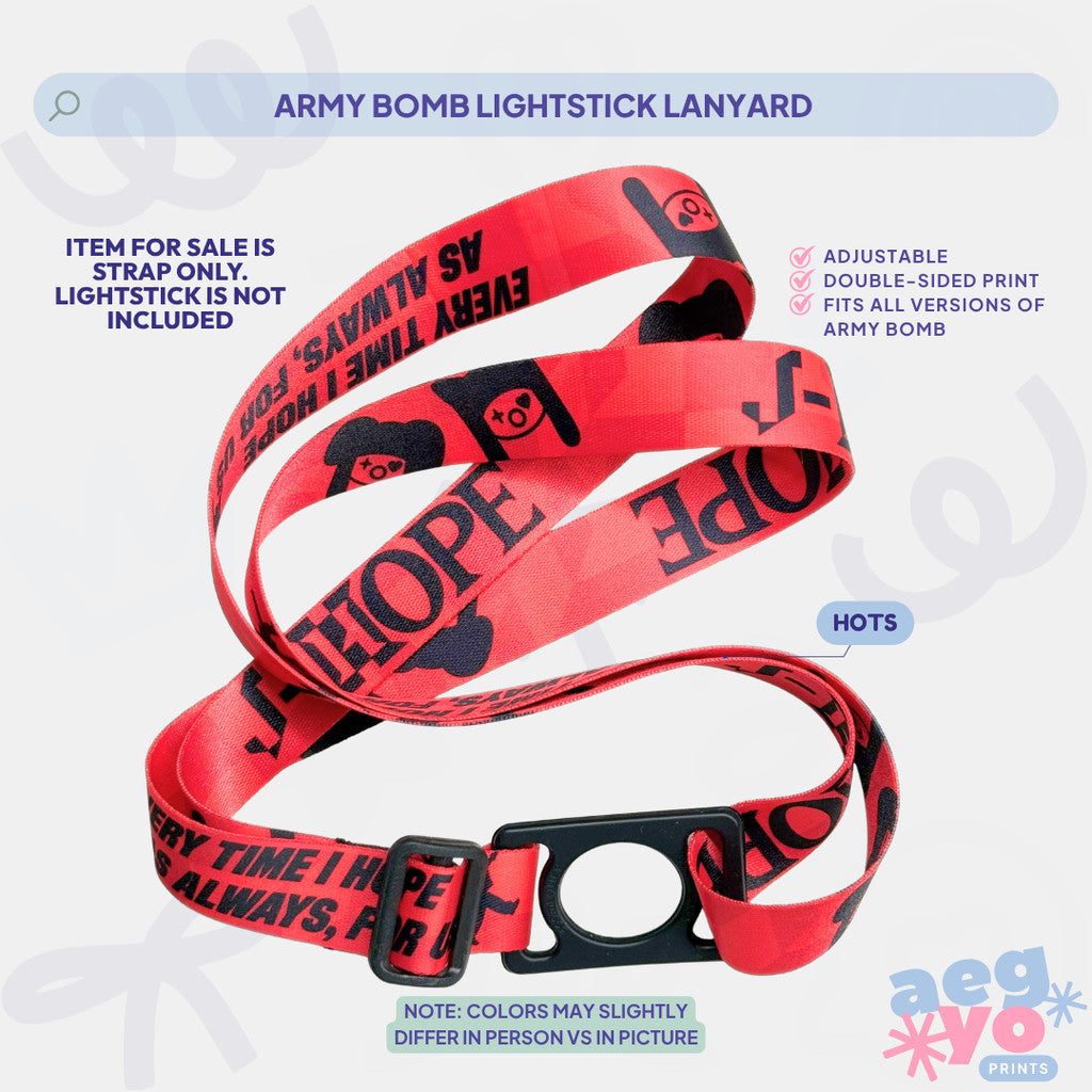 BANGTAN FAN-MADE LIGHTSTICK LANYARD FOR ARMY BOMB | AEGYOPRINTS