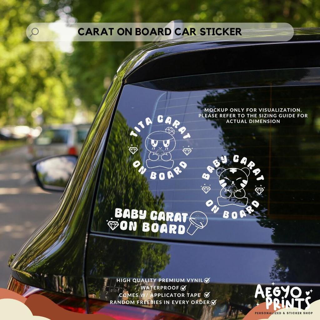 Carat On Board Car Stickers Decal by Aegyoprints