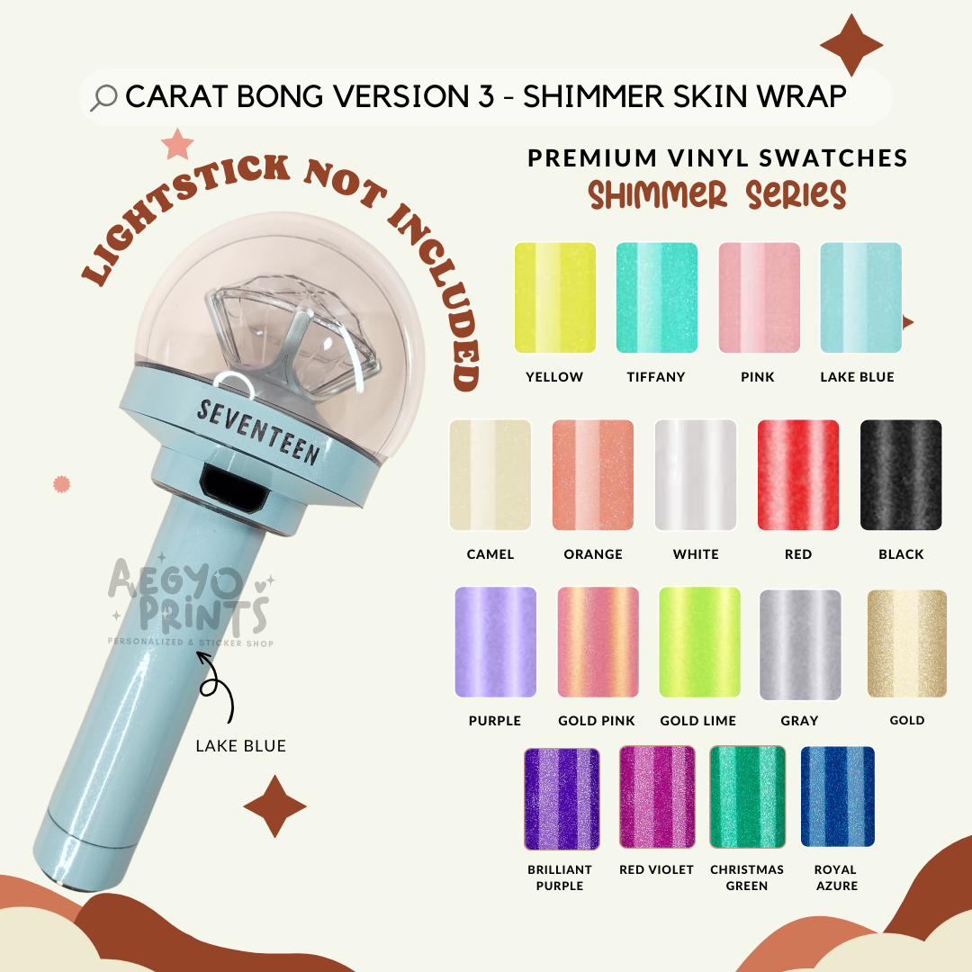 CARAT BONG V3 - SHIMMERED SKIN WRAP FOR SEVENTEEN LIGHTSTICK CBV3