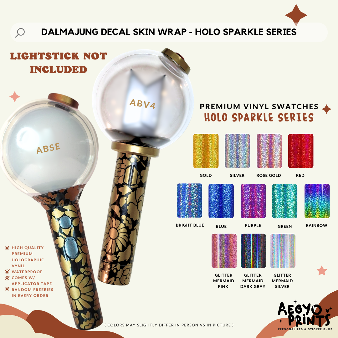 SPARKLE | Dalmajung Decal Army Bomb Skin Wrap for ABSE Suga DDay Mic Inspired
