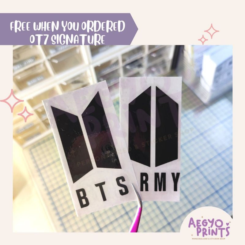 BTS MEMBER SIGNATURE DECAL STICKER by Aegyoprints