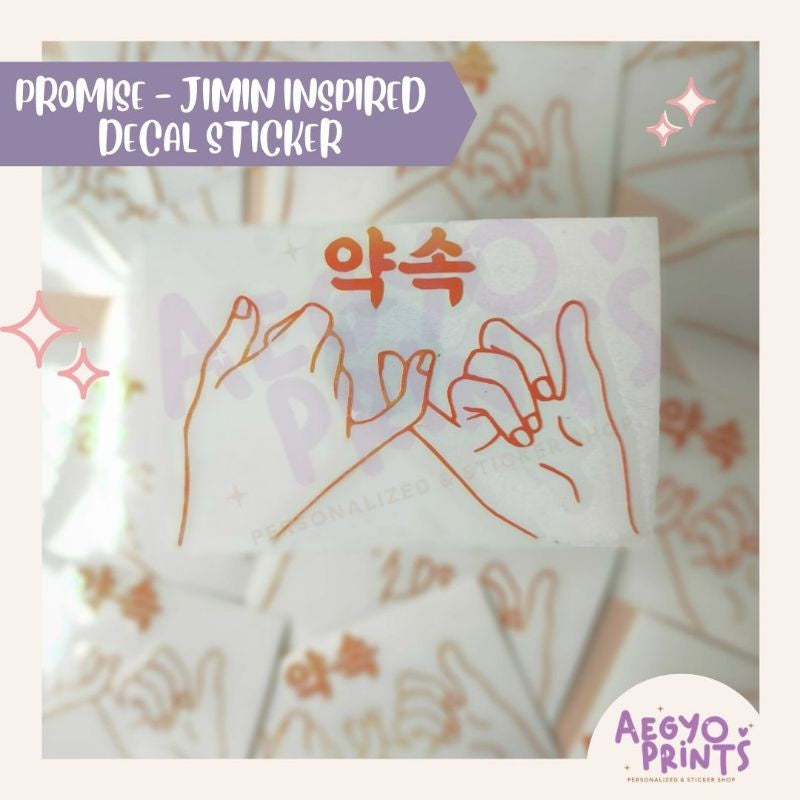 AEGYOPRINTS | PROMISE (JIMIN INSPIRED) DECALS STICKER