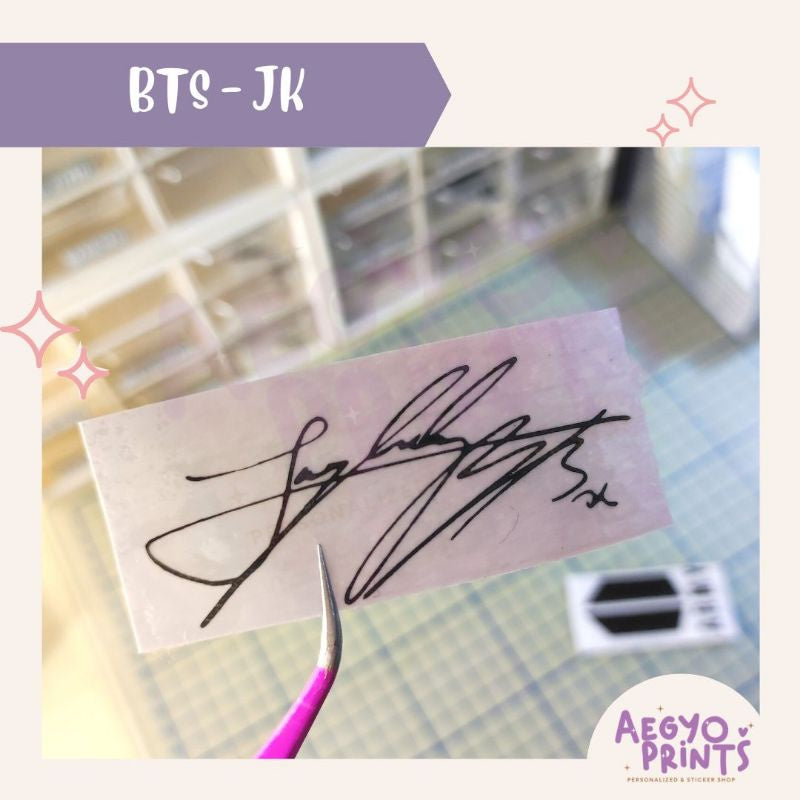 BTS MEMBER SIGNATURE DECAL STICKER by Aegyoprints