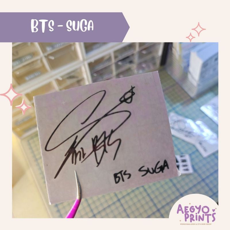 BTS MEMBER SIGNATURE DECAL STICKER by Aegyoprints