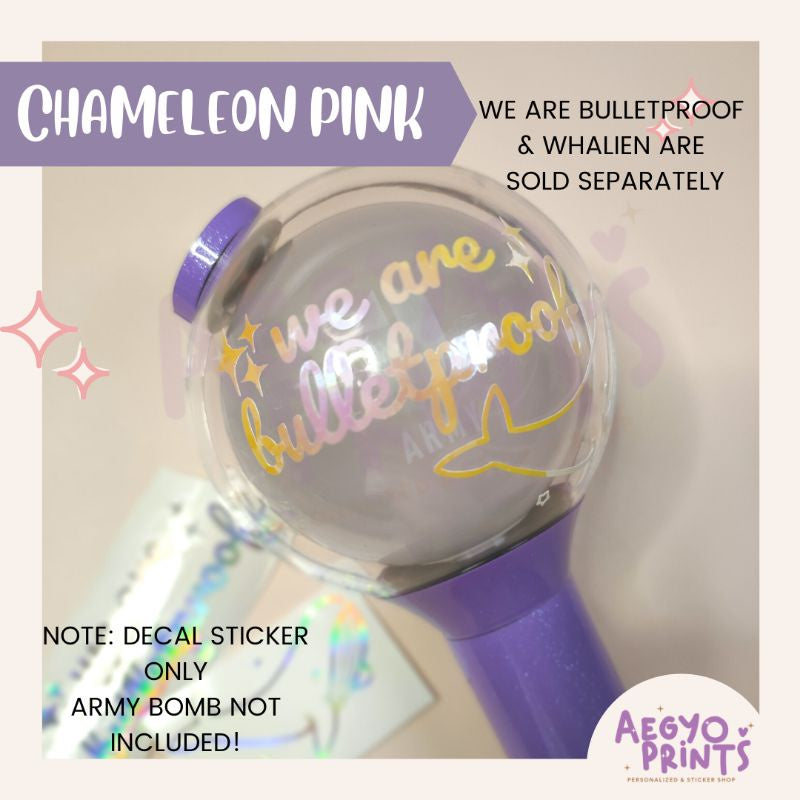 DECAL STICKER FOR ARMY BOMB - WE ARE BULLETPROOF & WHALIEN | aegyoprints