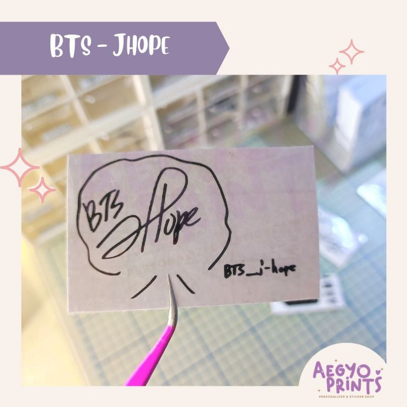 BTS MEMBER SIGNATURE DECAL STICKER by Aegyoprints