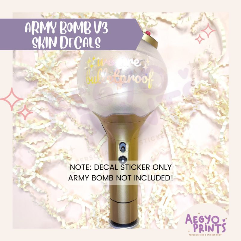 BTS ARMY BOMB V3 - SKIN DECALS REGULAR GLOSSY COLLECTION