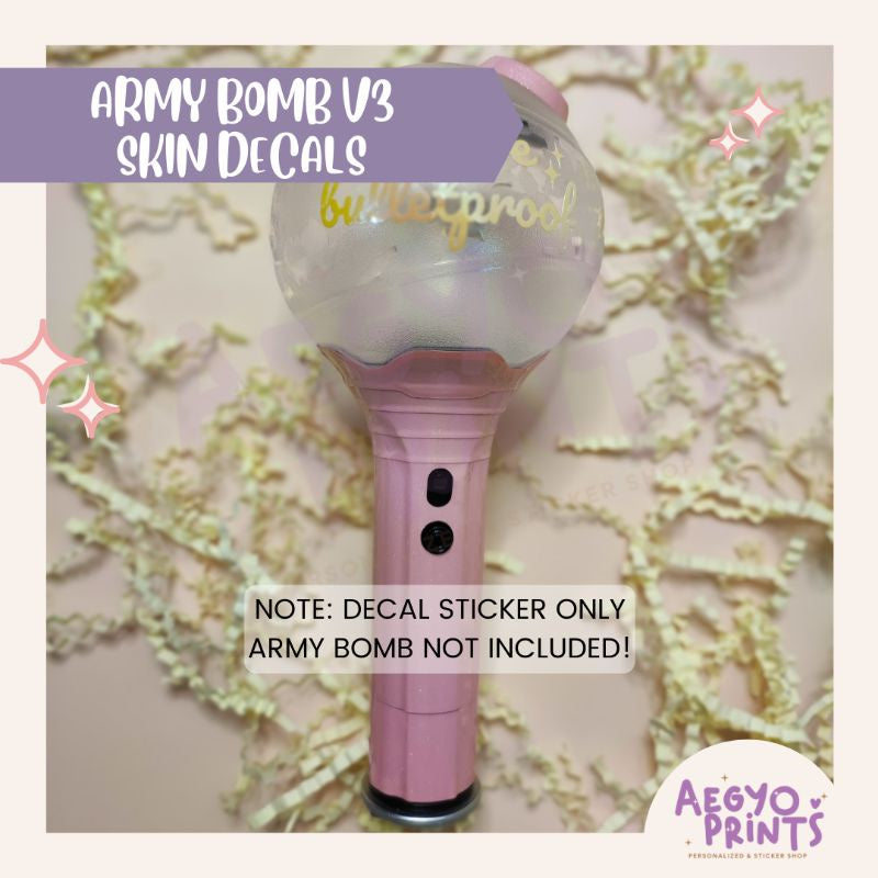 BTS ARMY BOMB V3 - SKIN DECALS PREMIUM SHIMMER COLLECTION